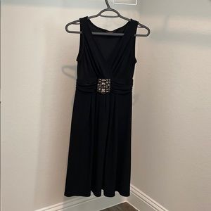 Black dress with bead detail